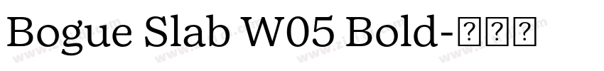 Bogue Slab W05 Bold字体转换